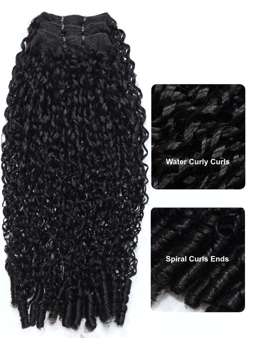 Premium Human Hair Bundles | Natural Black | Burmese Curly  with Twist Out Ends