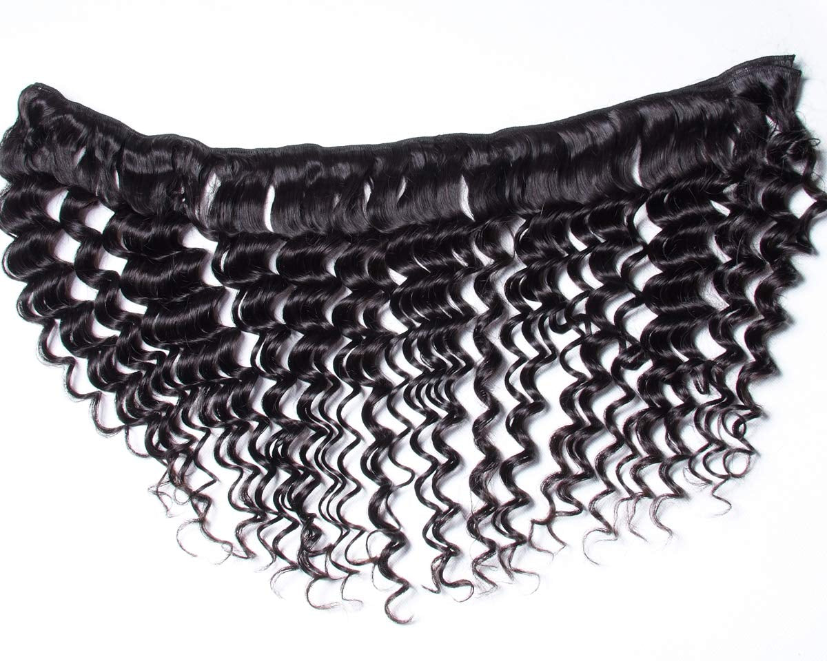 Premium Human Hair Bundles | Natural Black | Deep Wave