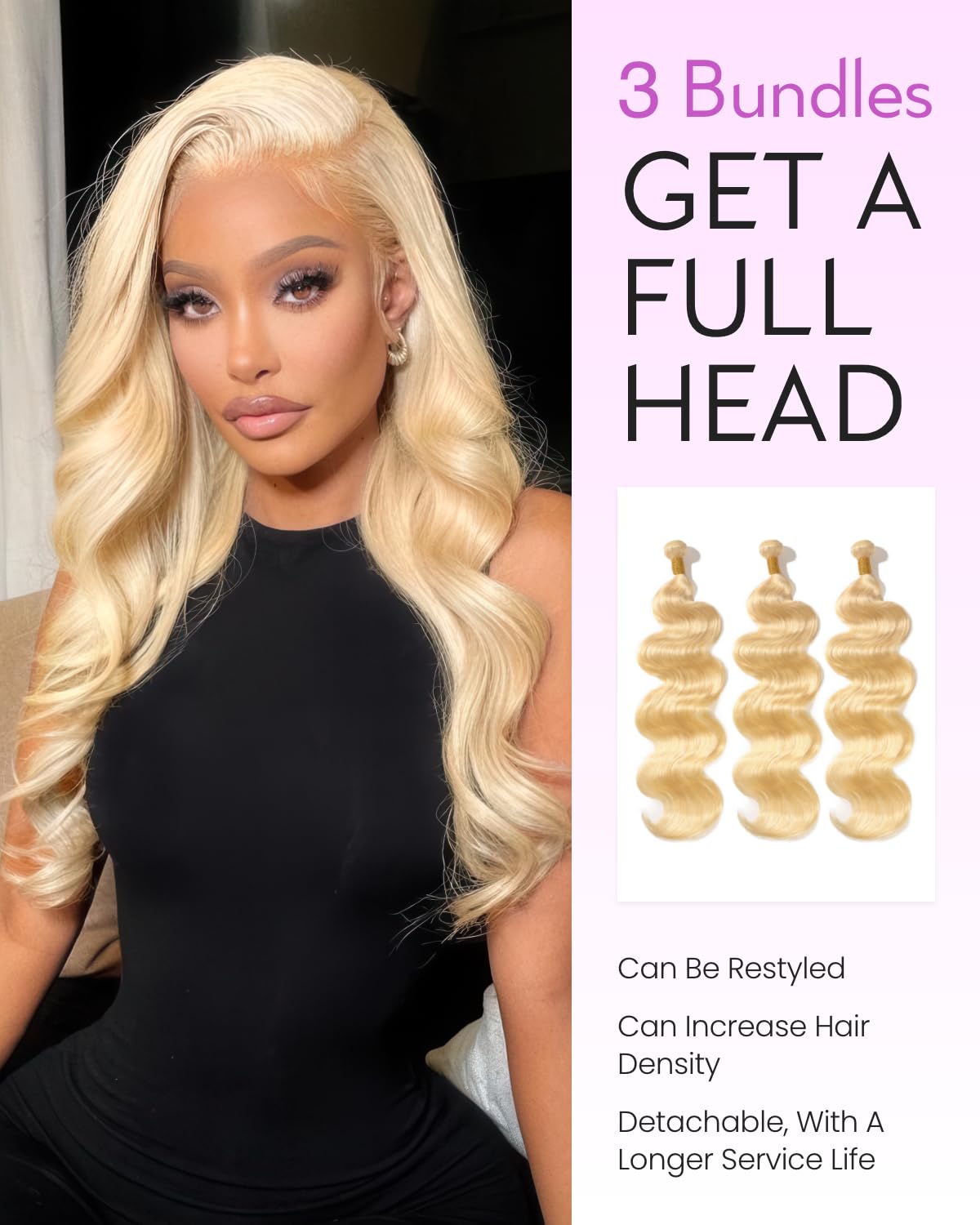 Premium Hair Bundles | Natural Black & 613 Blonde | Silky Striaght/Bodywave