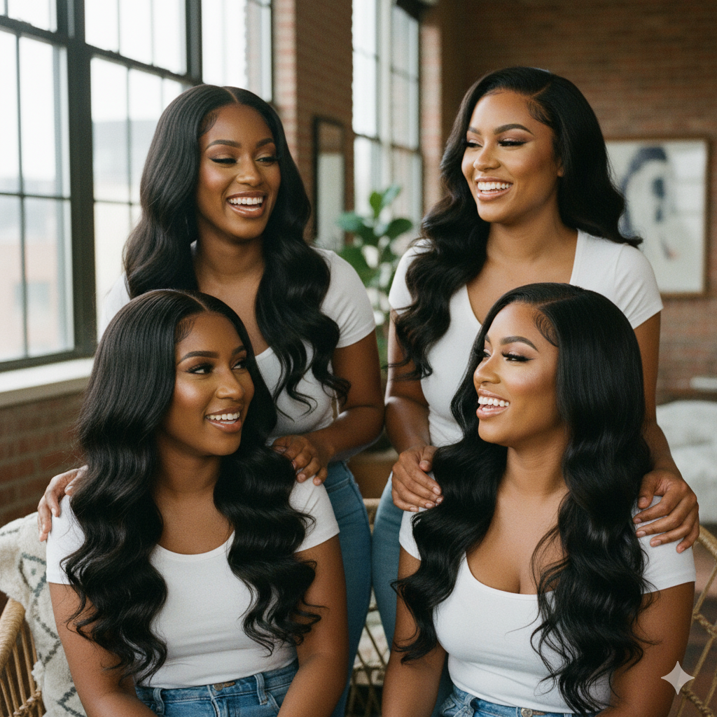 Premium Hair Bundles | Natural Black & 613 Blonde | Silky Striaght/Bodywave
