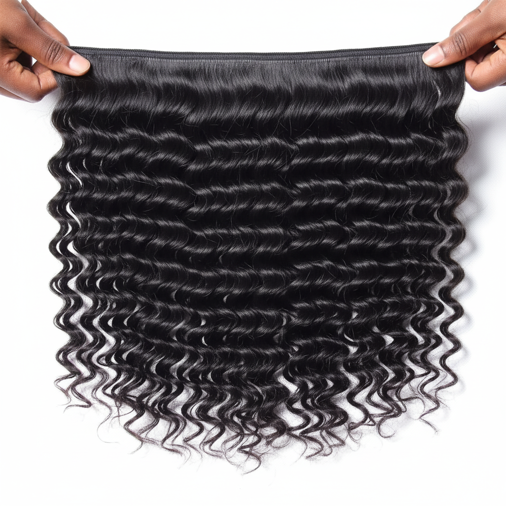 Premium Human Hair Bundles | Natural Black | Deep Wave