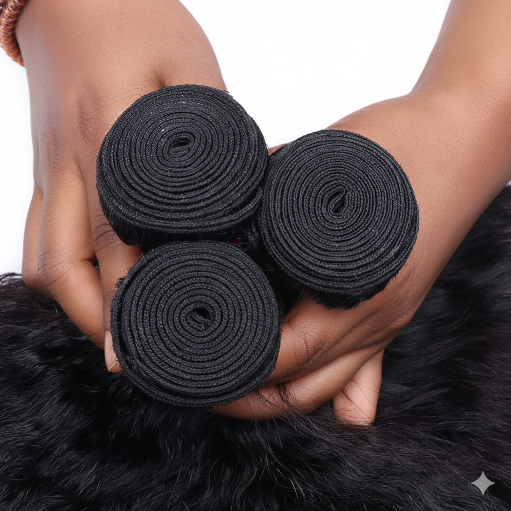 Premium Human Hair Bundles  | Natural Black | Yaki Kinky Straight