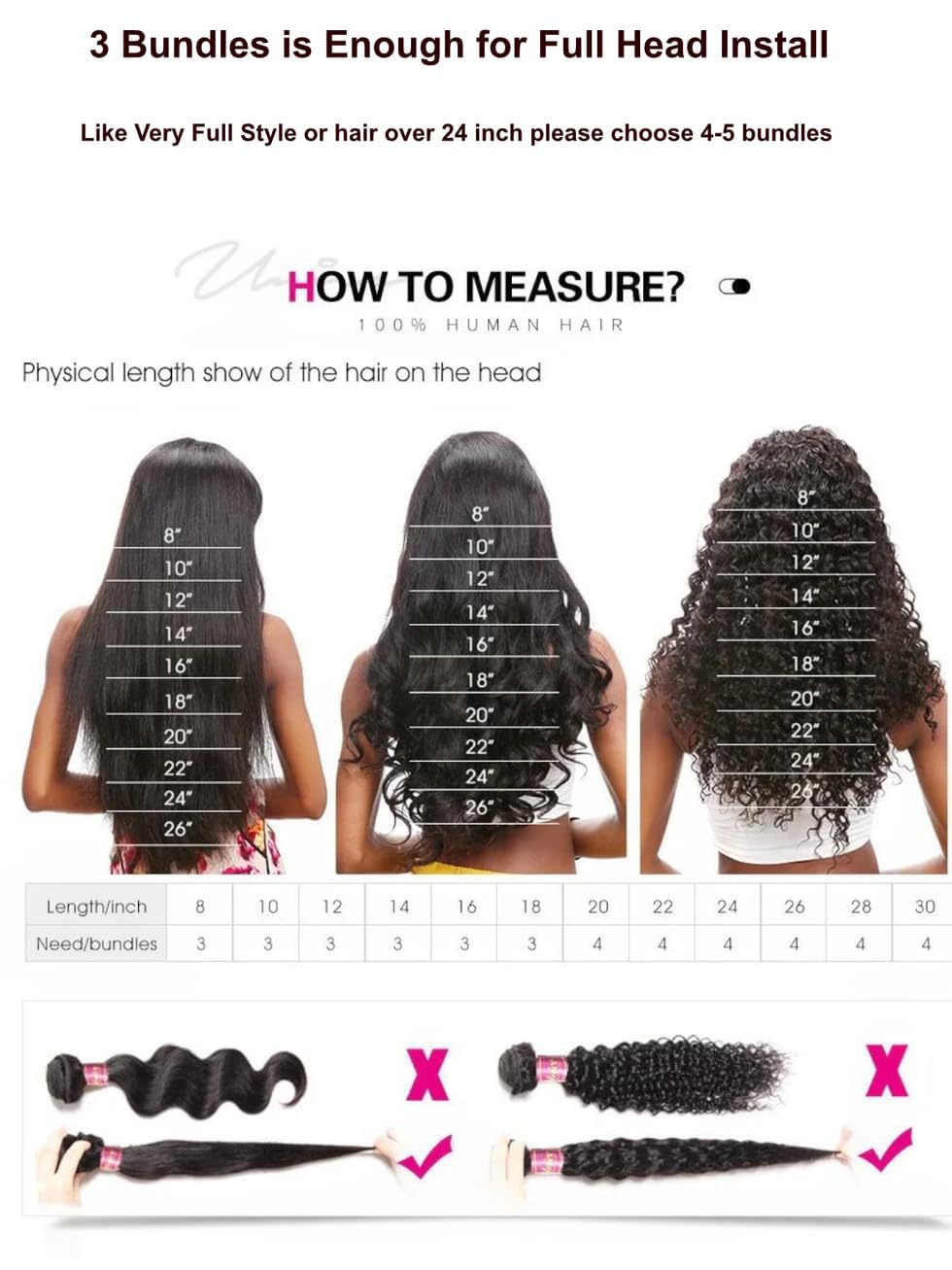 Premium Human Hair Bundles | Natural Black | Deep Wave