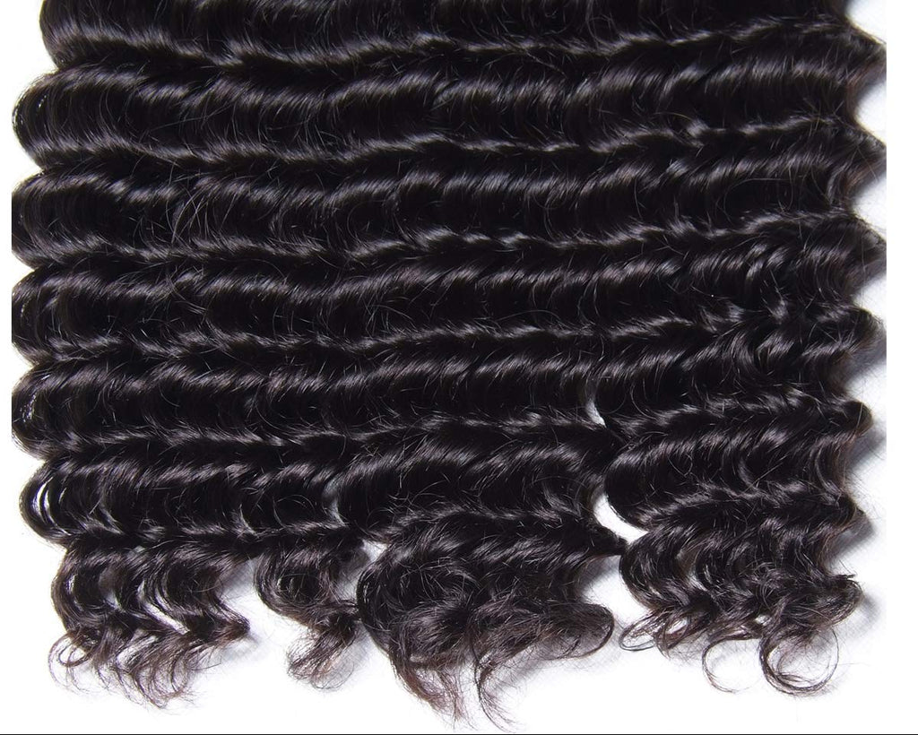 Premium Human Hair Bundles | Natural Black | Deep Wave