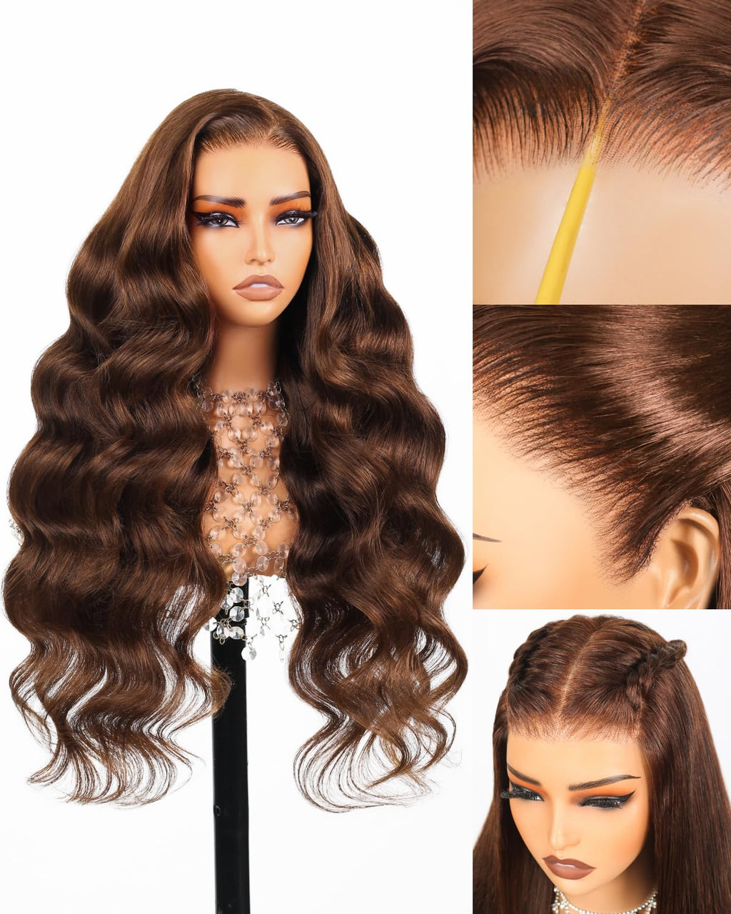Premium Human Hair Wig| Natural Black | Straight /Deep Wave/Natural Curly | Pre Plucked 13x6