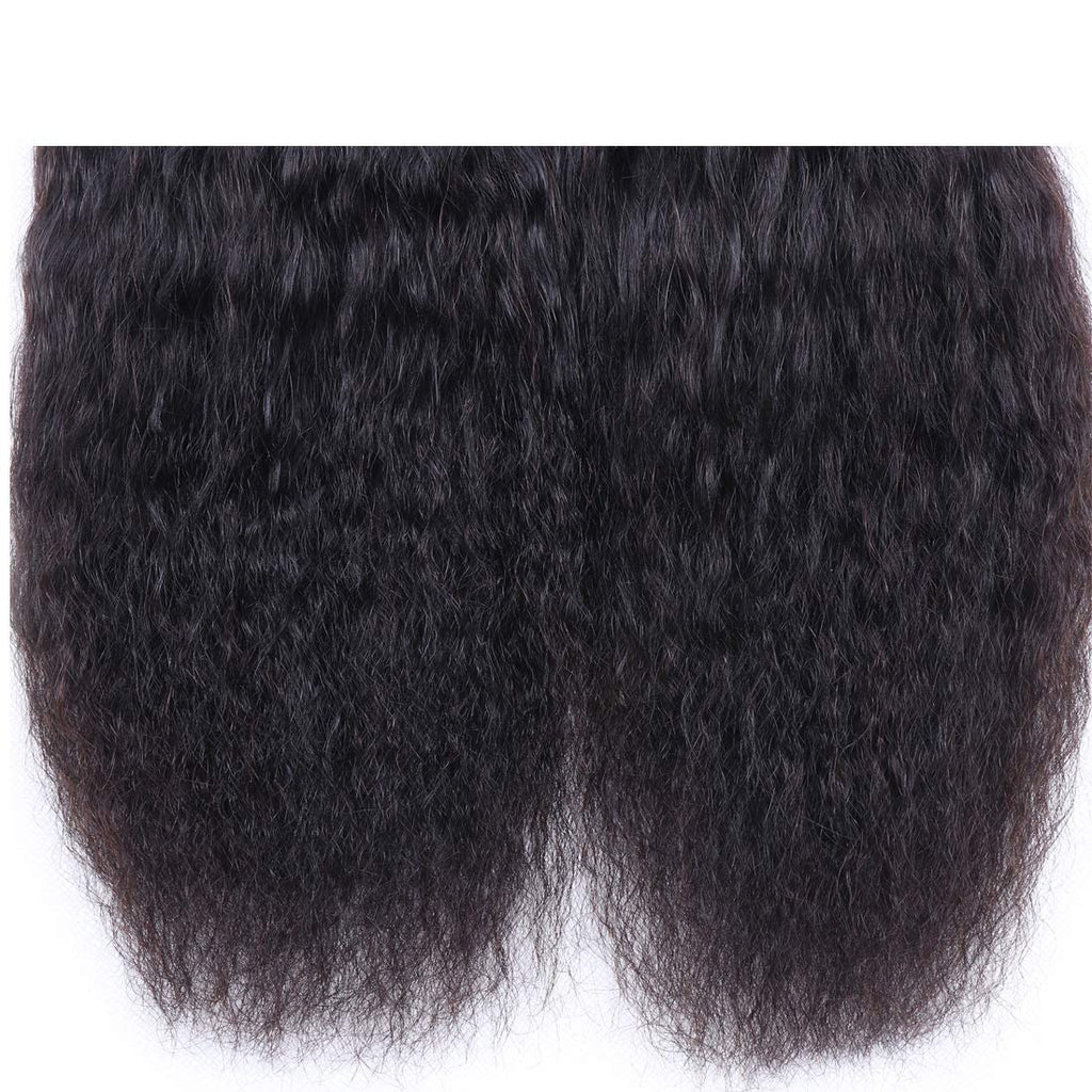 Premium Human Hair Bundles  | Natural Black | Yaki Kinky Straight