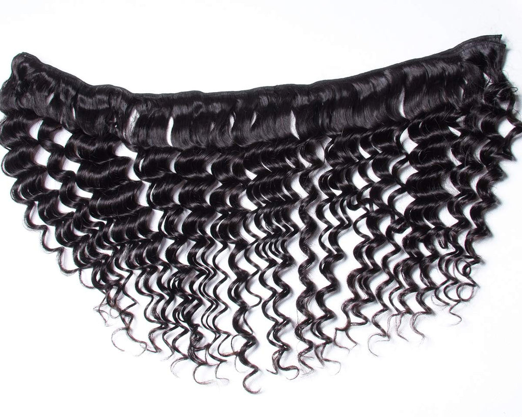 Premium Human Hair Bundles | Natural Black | Deep Wave