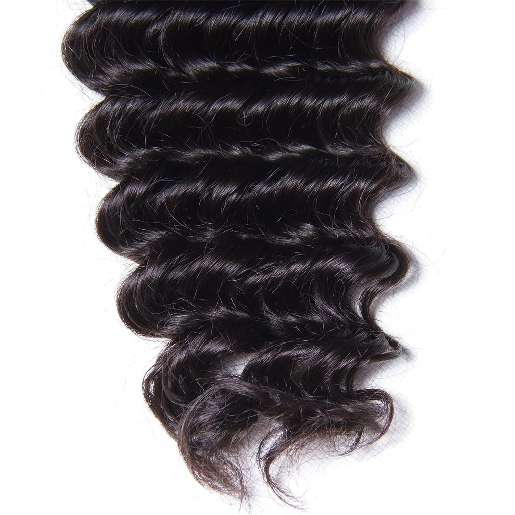 Premium Human Hair Bundles | Natural Black | Deep Wave
