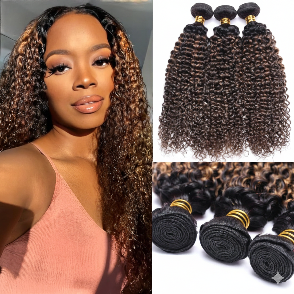 Premium Human Hair Bundles | Natural Black | Burmese Curly  with Twist Out Ends