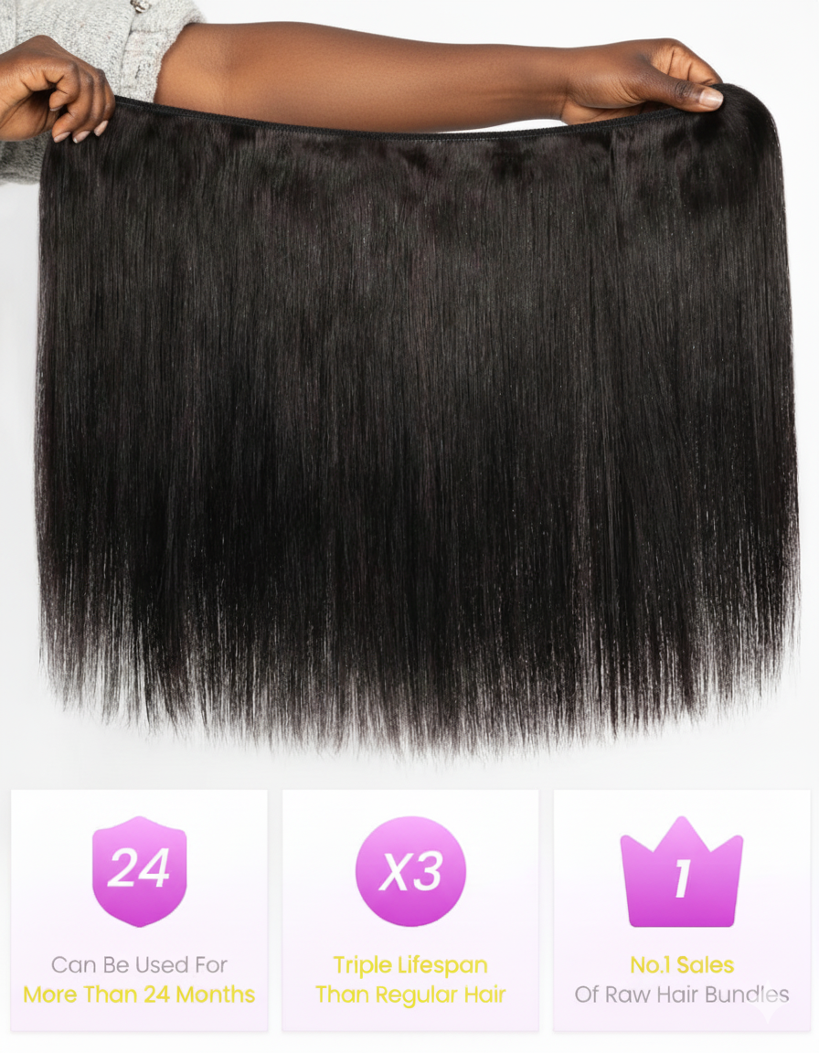 Premium Hair Bundles | Natural Black & 613 Blonde | Silky Striaght/Bodywave
