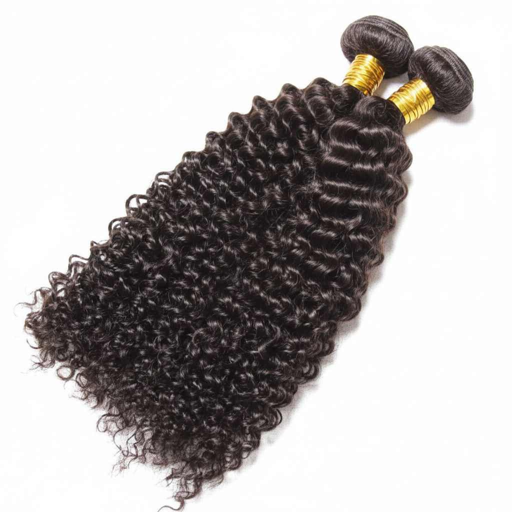 Premium Human Hair Bundles | Natural Black | Burmese Curly  with Twist Out Ends