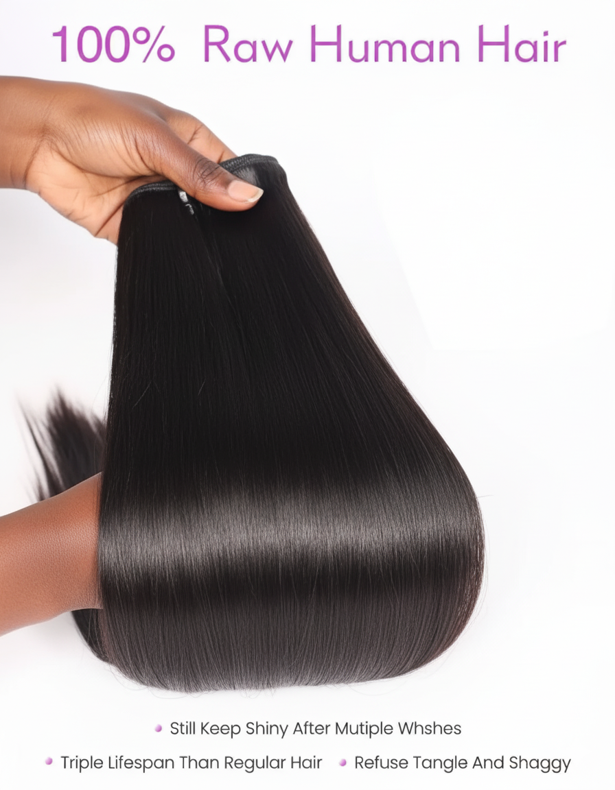 Premium Hair Bundles | Natural Black & 613 Blonde | Silky Striaght/Bodywave
